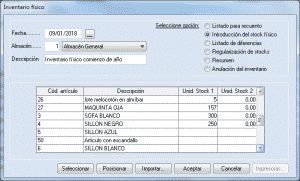 Recuento de inventario 3