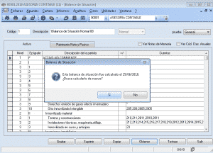 Obtener Balance de Situación