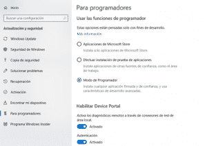 modo de programador