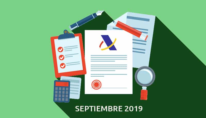 Aquí tienes tu Calendario del Contribuyente de septiembre de 2019