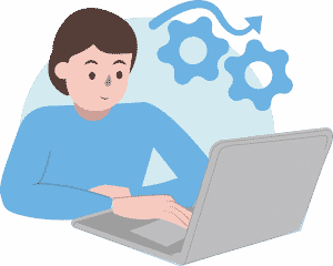 hombre teletrabajando