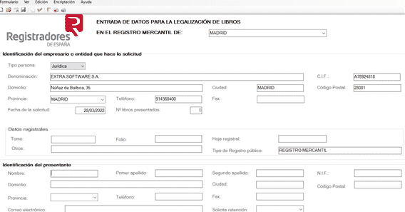 Entrada de datos legalia 2