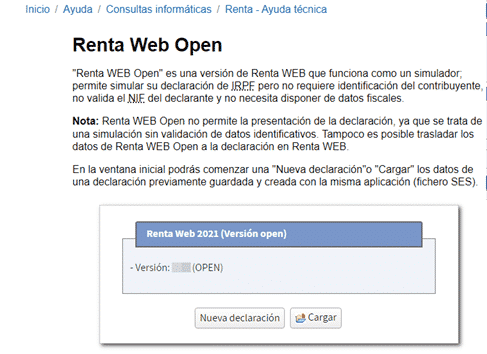 Renta Web Open Renta Web Open