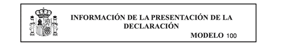 informacion presentacion modelo 100